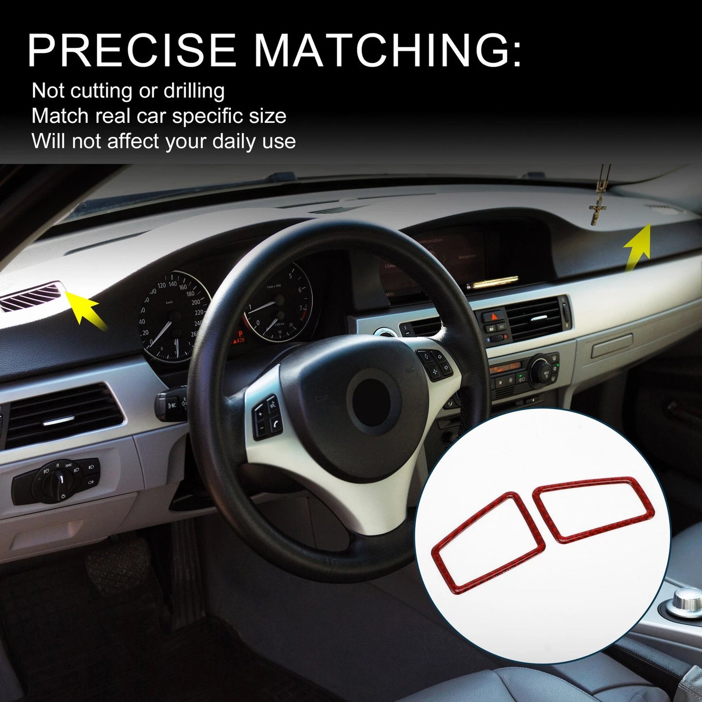 Air Vent Cover Sticker for BMW 3 Series E90 E92 E93 (2005-2012) 1 Pair