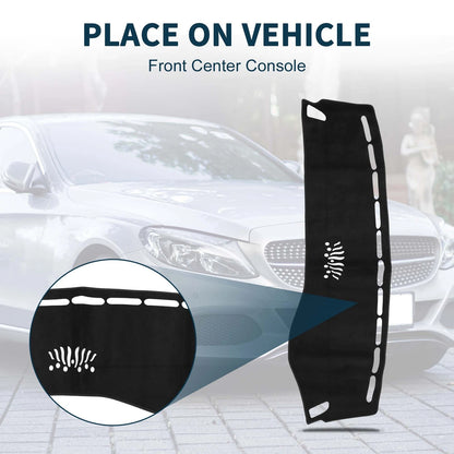 Dashboard Cover Mat for Mercedes Benz GLC 2016-2022 Sun Protector Black