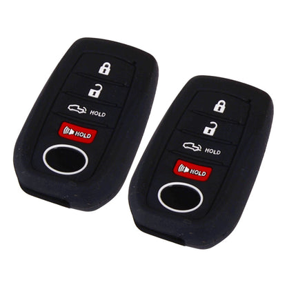 2 x Black Silicone Key Covers for Toyota Tundra, Venza (2010-2023)