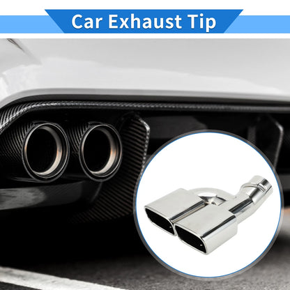 Square Curved Dual Exhaust Tip 2.4" Inlet for Toyota Noah/Voxy (2007-2022)