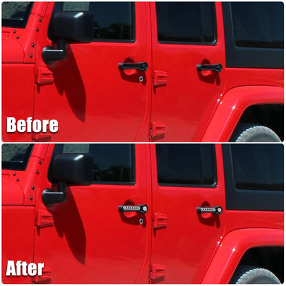 5 x Door Handle Trim Covers for Jeep Wrangler 4 Door (2007-2018) Silver Tone