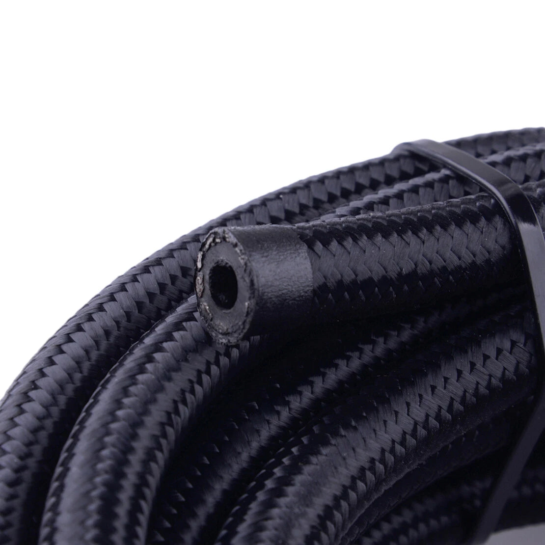 6M Black AN4 Braided Oil Fuel Line Hose for Various Makes & Models