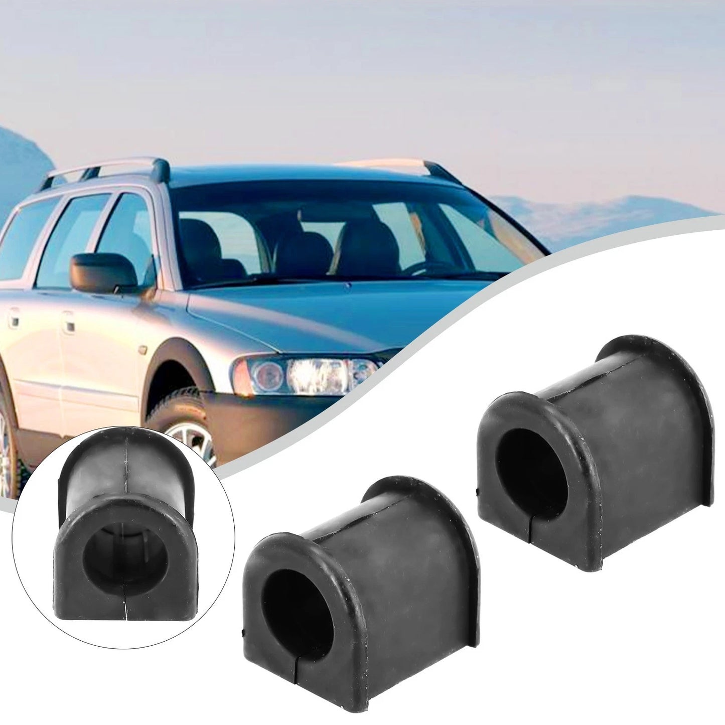 2 x Front Suspension Stabilizer Bar Bushing for Volvo S60 S80 V70 XC90