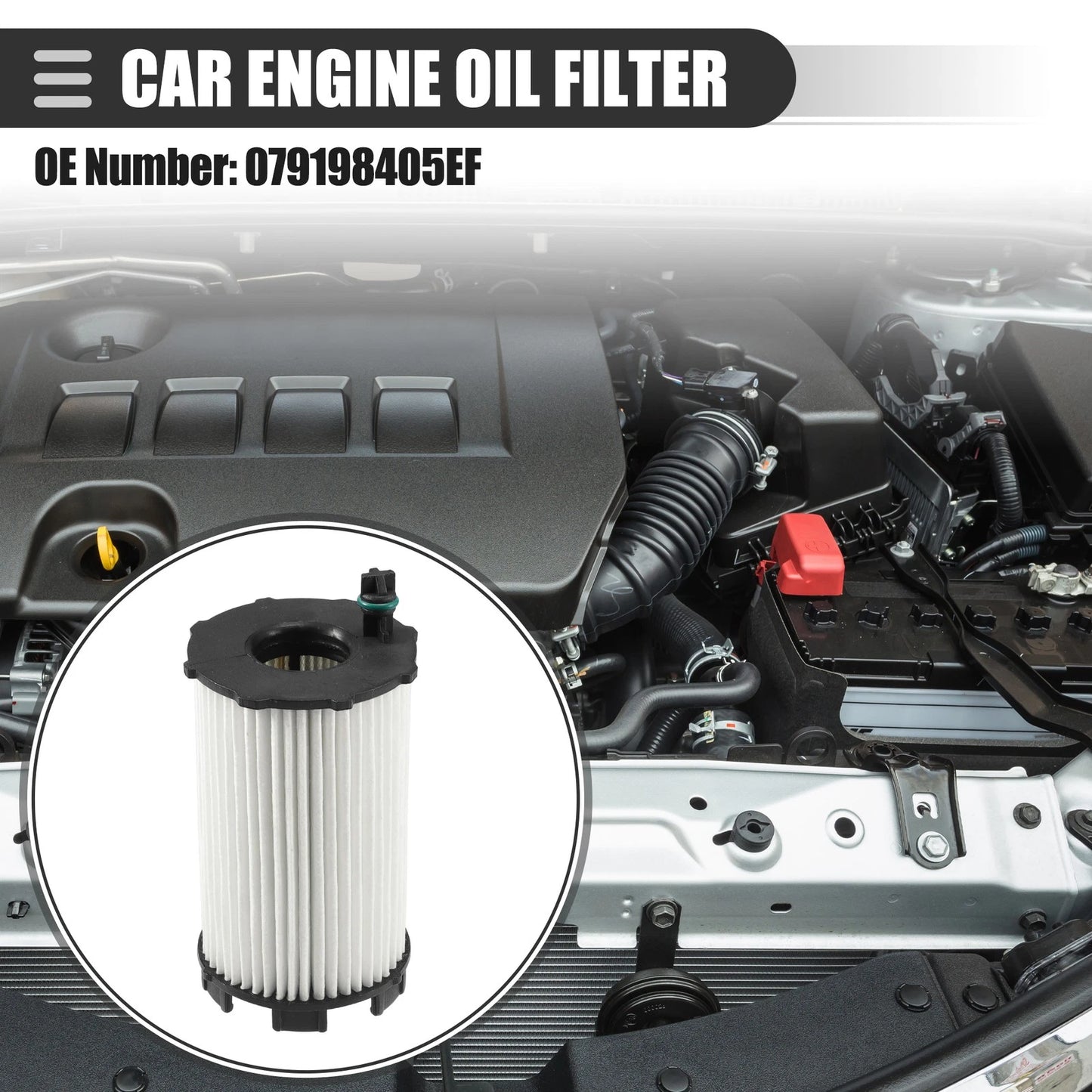 Engine Oil Filter Set with Gasket for Audi RS5 2013-2015 4.2L V8 Gas