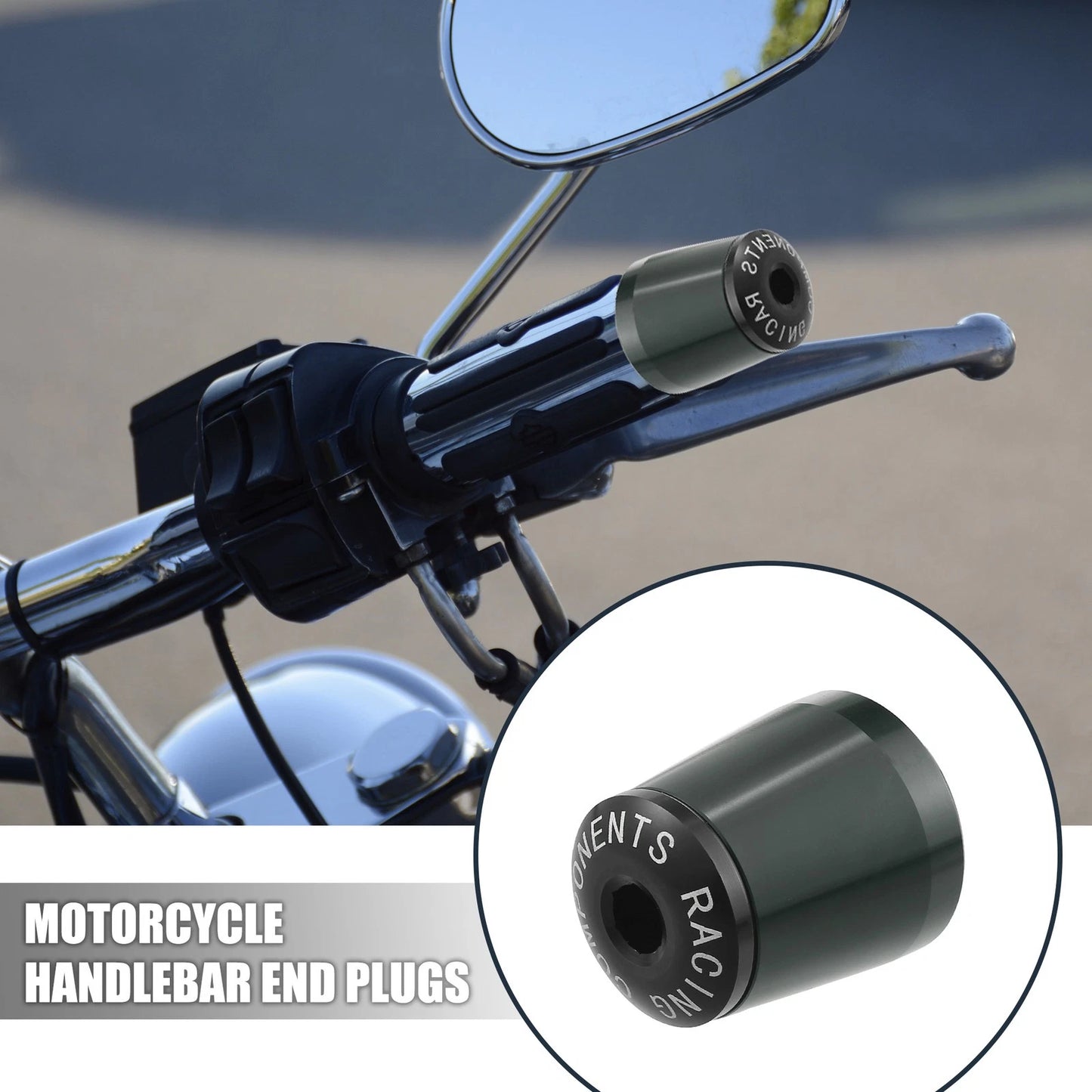 Pair Handlebar End Plugs for Kawasaki Ninja 400 18-21 (2018–2021)