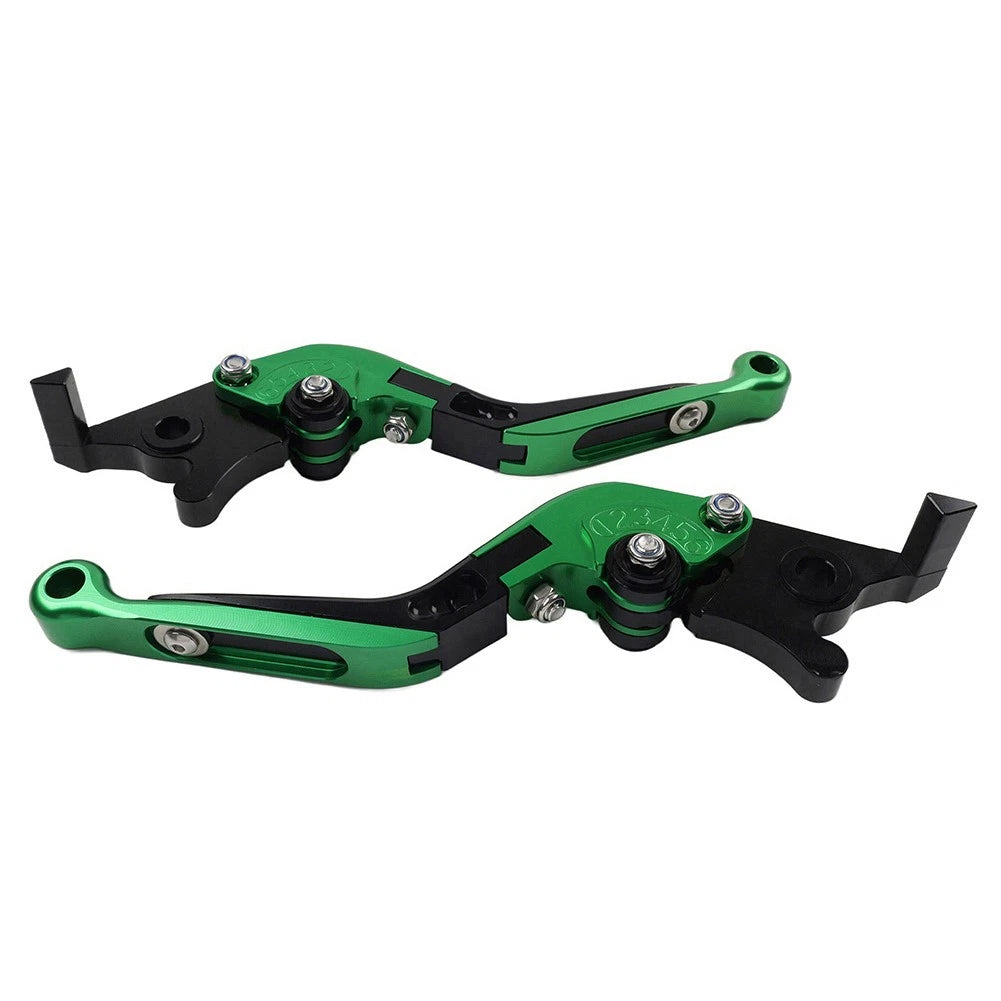 Green CNC Folding Extendable Brake Clutch Levers for BMW S1000XR (2015-2021)