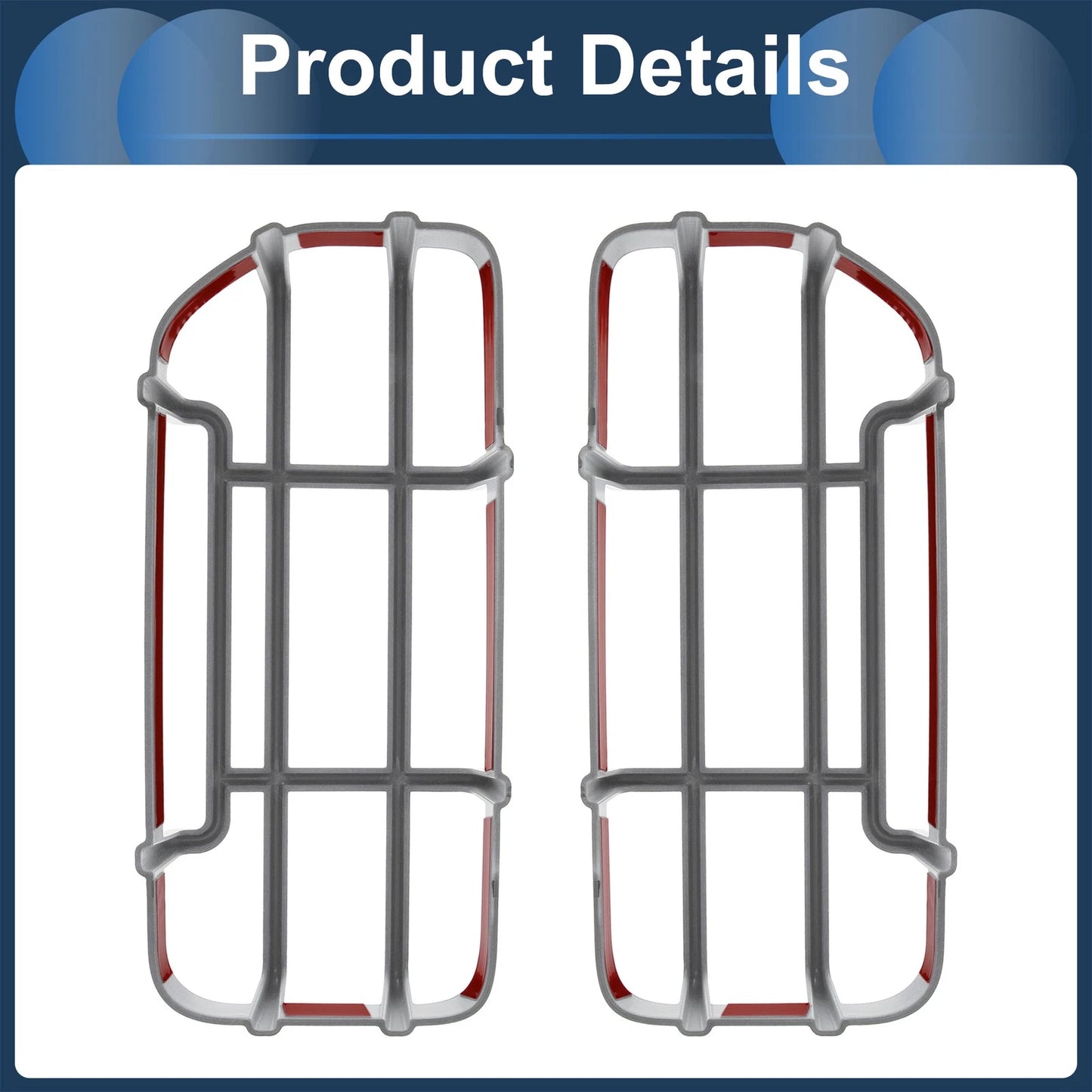 Headlight Trim Bezels for Ford Bronco (2 x) - White
