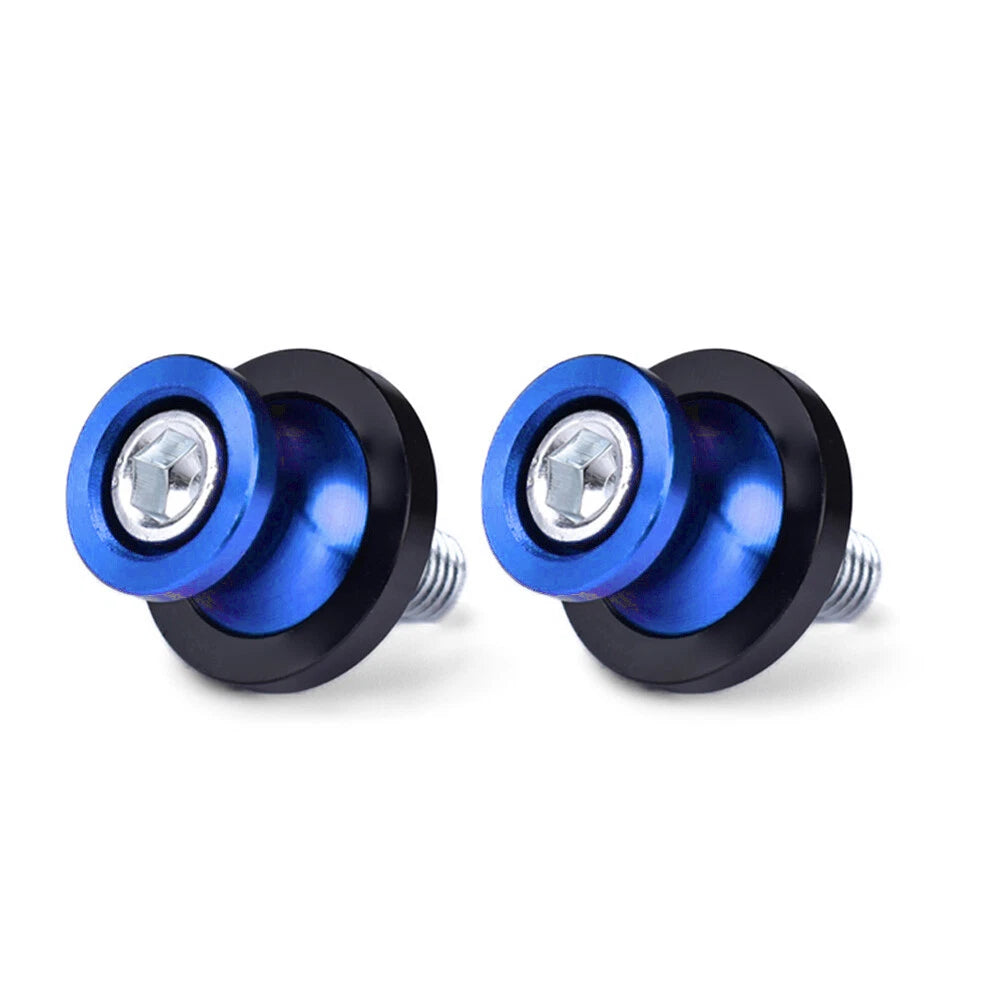 2 x Motorcycle Swingarm Spools for HONDA CBR - 8MM Thread - Blue