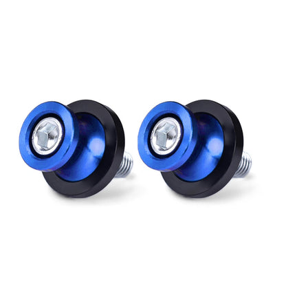 2 x Motorcycle Swingarm Spools for HONDA CBR - 8MM Thread - Blue