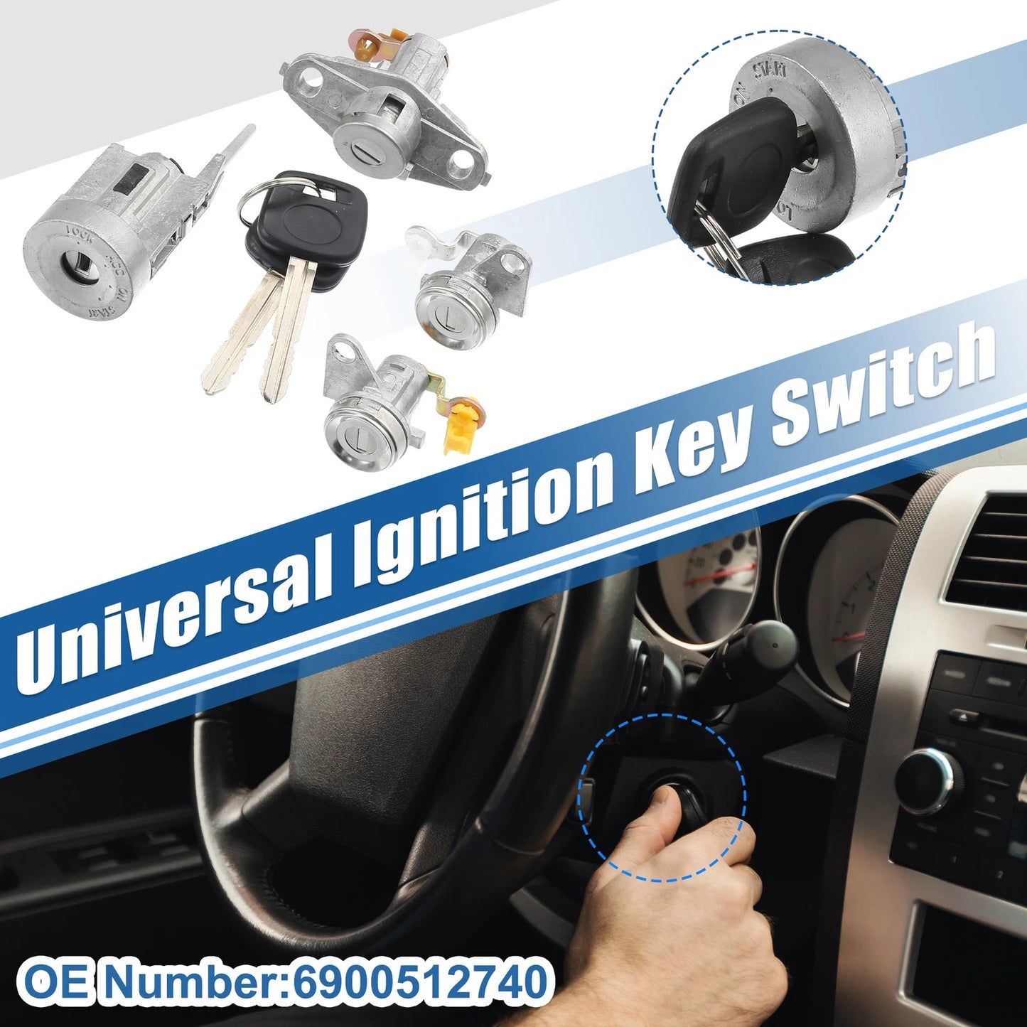 Ignition Switch Starter Set with Keys for Toyota Corolla (2003-2008)