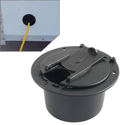 Round Electric Power Cord Cable Hatch Cover for RV Camper Trailer (N/A)