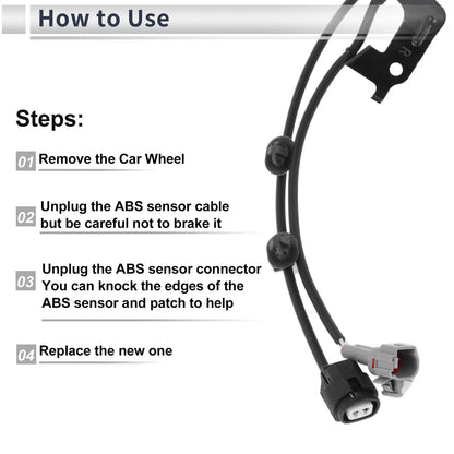 ABS Wheel Speed Sensor for Toyota 4Runner (2003-2009) 1 Pcs Front Right