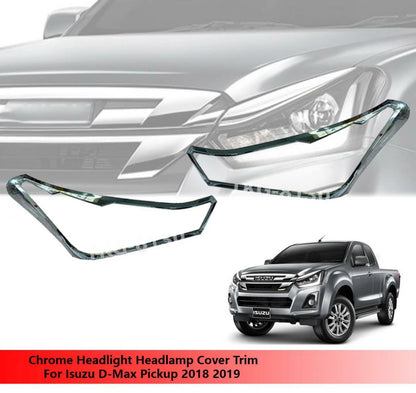 Chrome Headlight Covers for Isuzu D-Max Dmax (2018-2020)