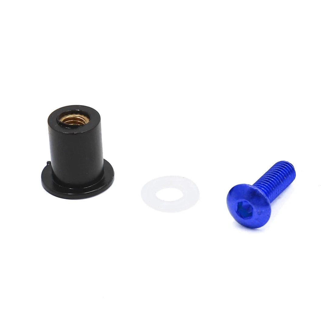 10Pcs M5 x 15mm Nut Bolt Screws for Motorcycle Windscreen