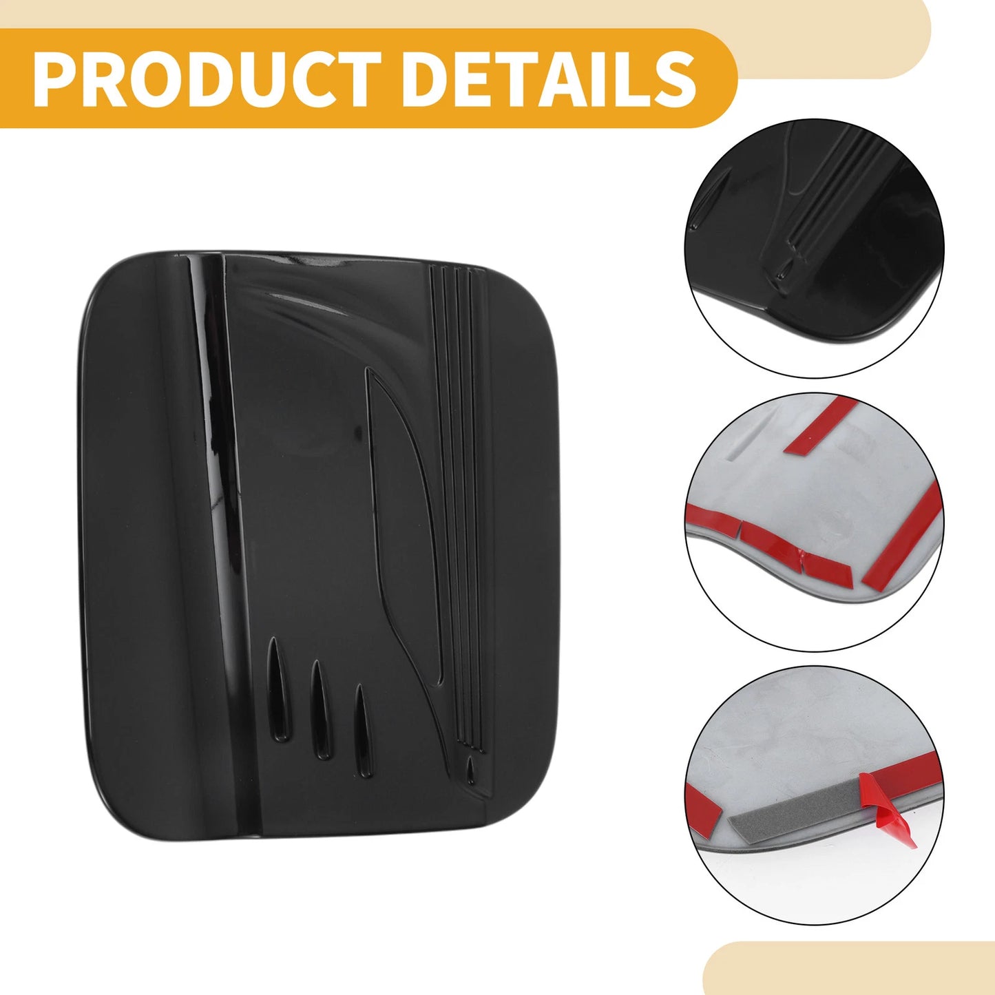Fuel Tank Door Cap for Toyota Sienna 2022-2025 Glossy Black