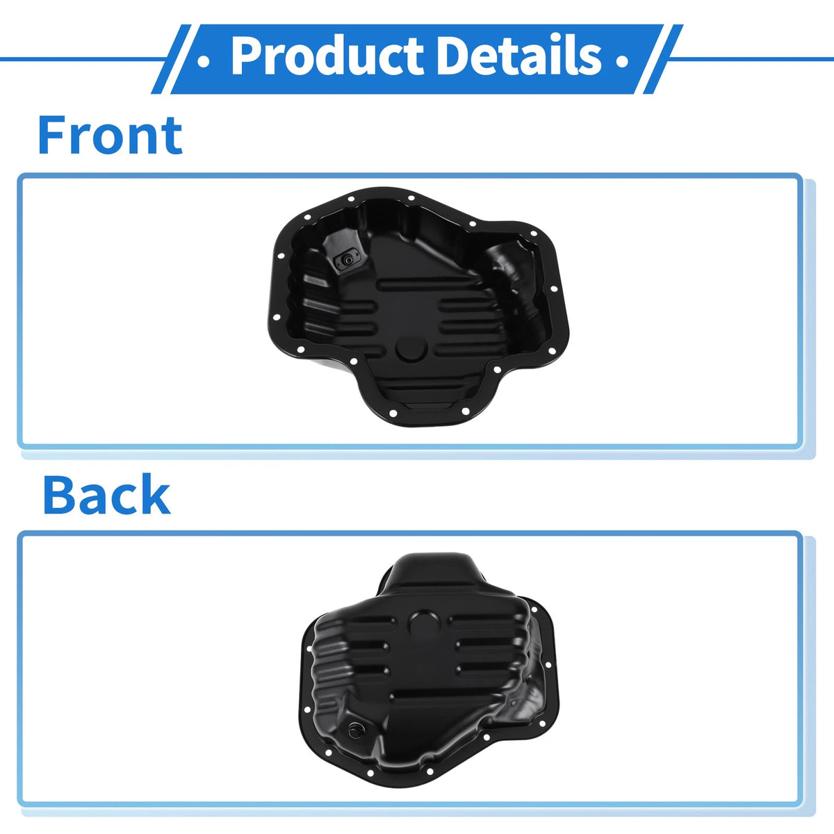 Engine Oil Pan for Toyota Camry 2007-2011 - 1 x Steel Black