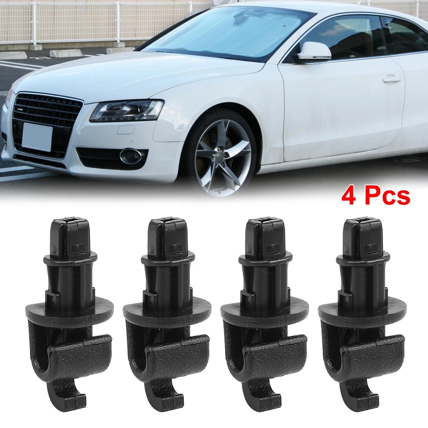 4pc Door Sunshade Hook Clips for Honda Odyssey (2005-2010)