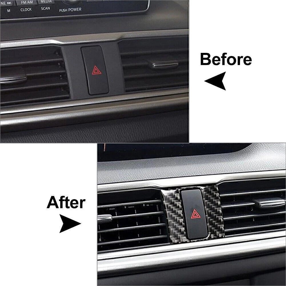 Carbon Fiber Interior Warning Lamp Button Stickers for Mazda 3 Axela (2013-2018)