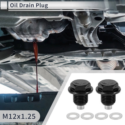 M12x1.25 Oil Drain Plug W/Gasket for Car/Motorcycle