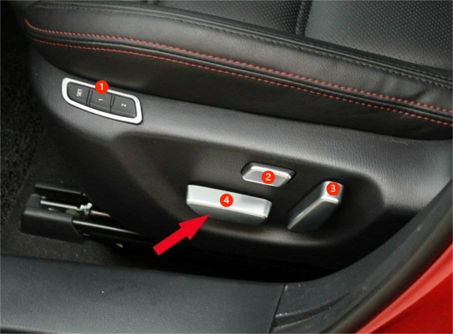 Seat Adjustment Switch Button Lid Cover Trim for Mazda CX-5 2017-2021