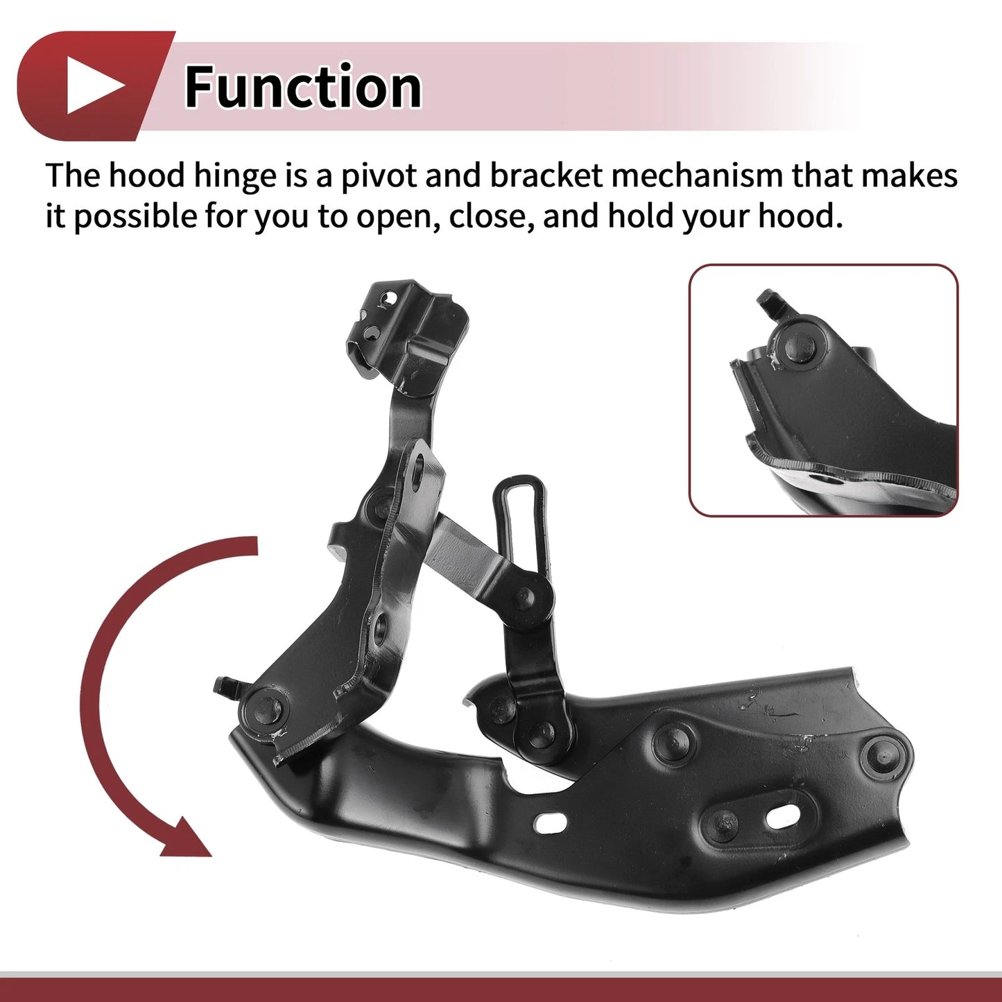 Hood Hinges for Lexus ES300h Front Bonnet Bracket (2019-2022) - 1 Pair