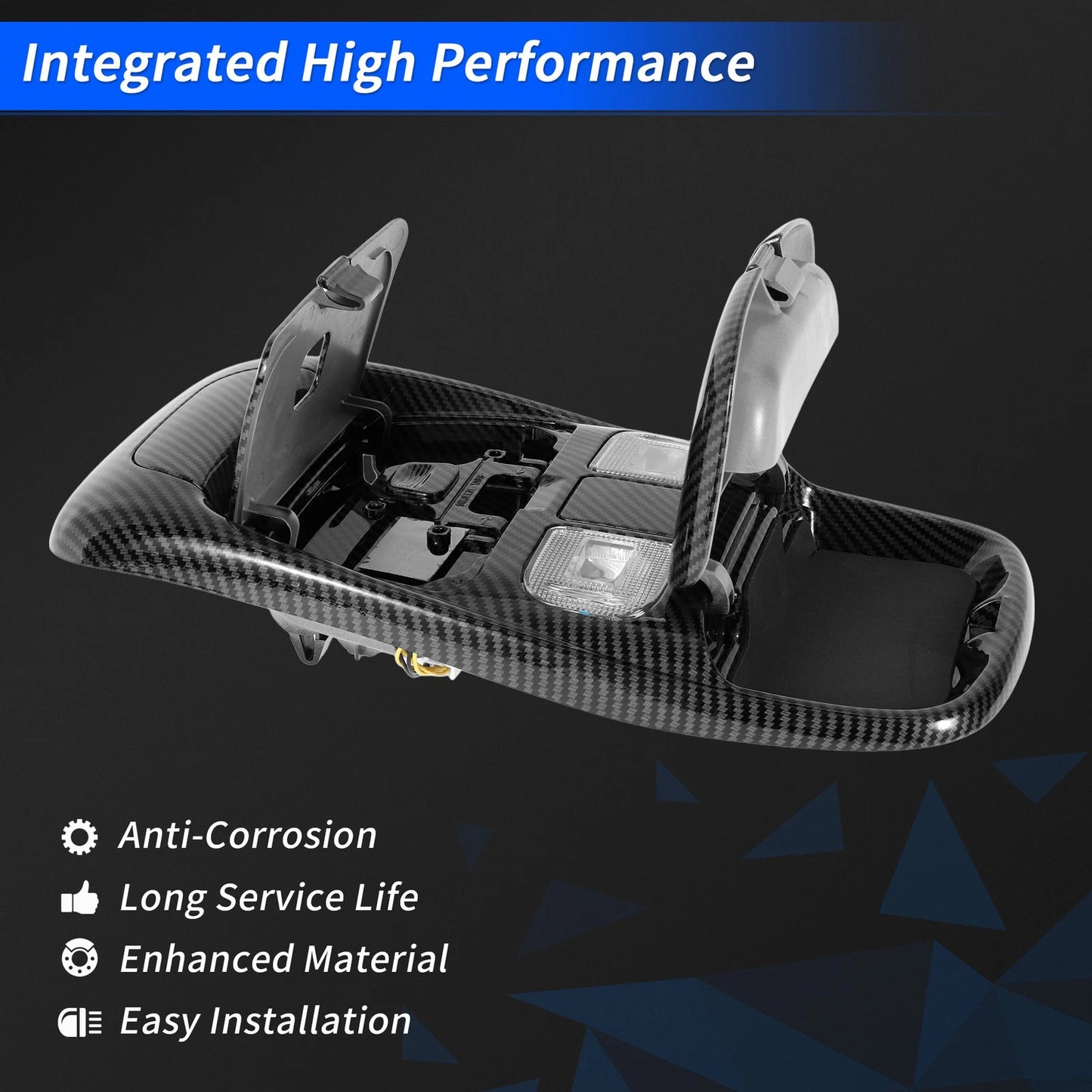 Carbon Fiber Overhead Console Light Assembly for Dodge Ram 1500