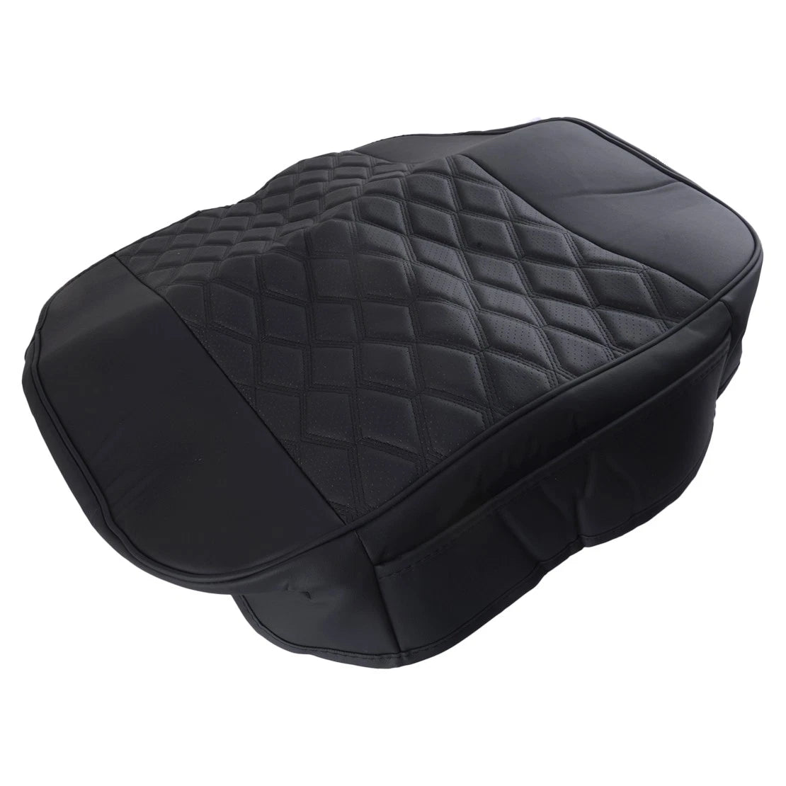 Black Soft PU Leather Front Seat Cover Pad Cushion for Cars