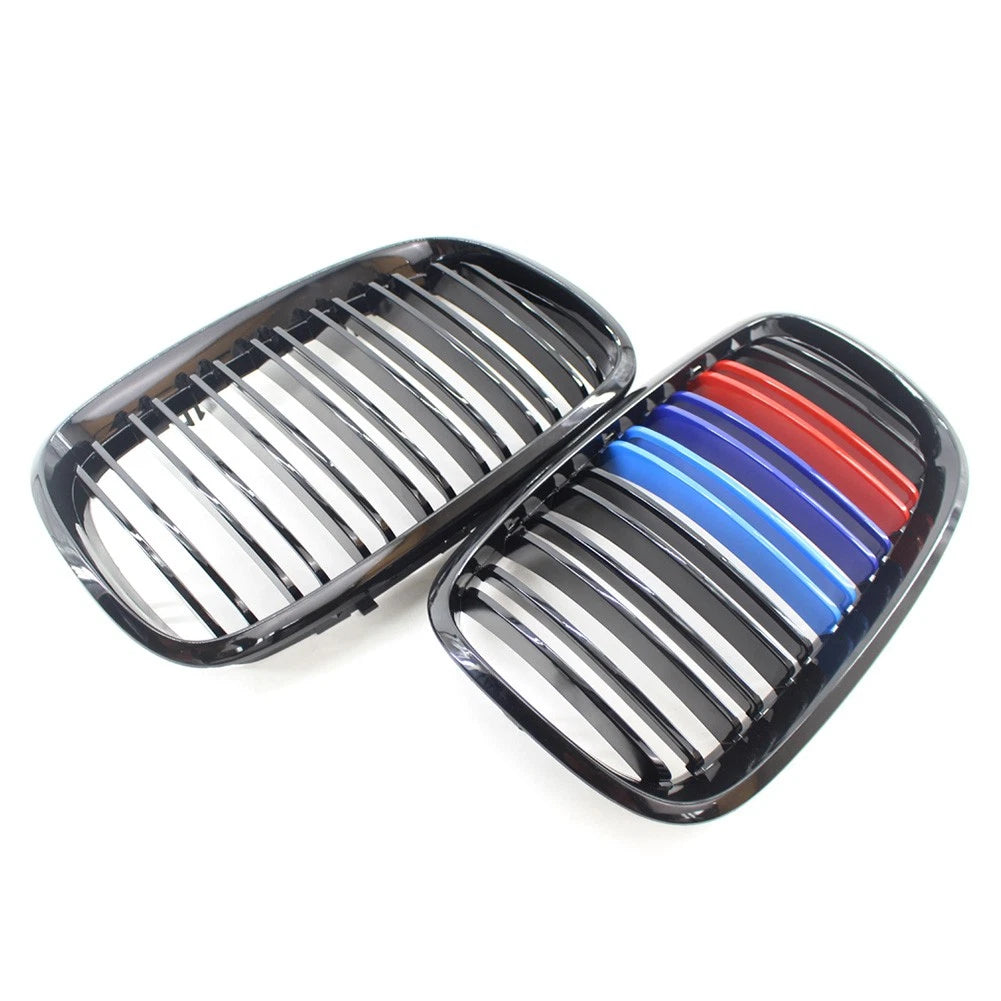 Front Bumper Upper Mesh Grille for BMW X5 X6 E70 E71 (2007-2013) Black M-Color