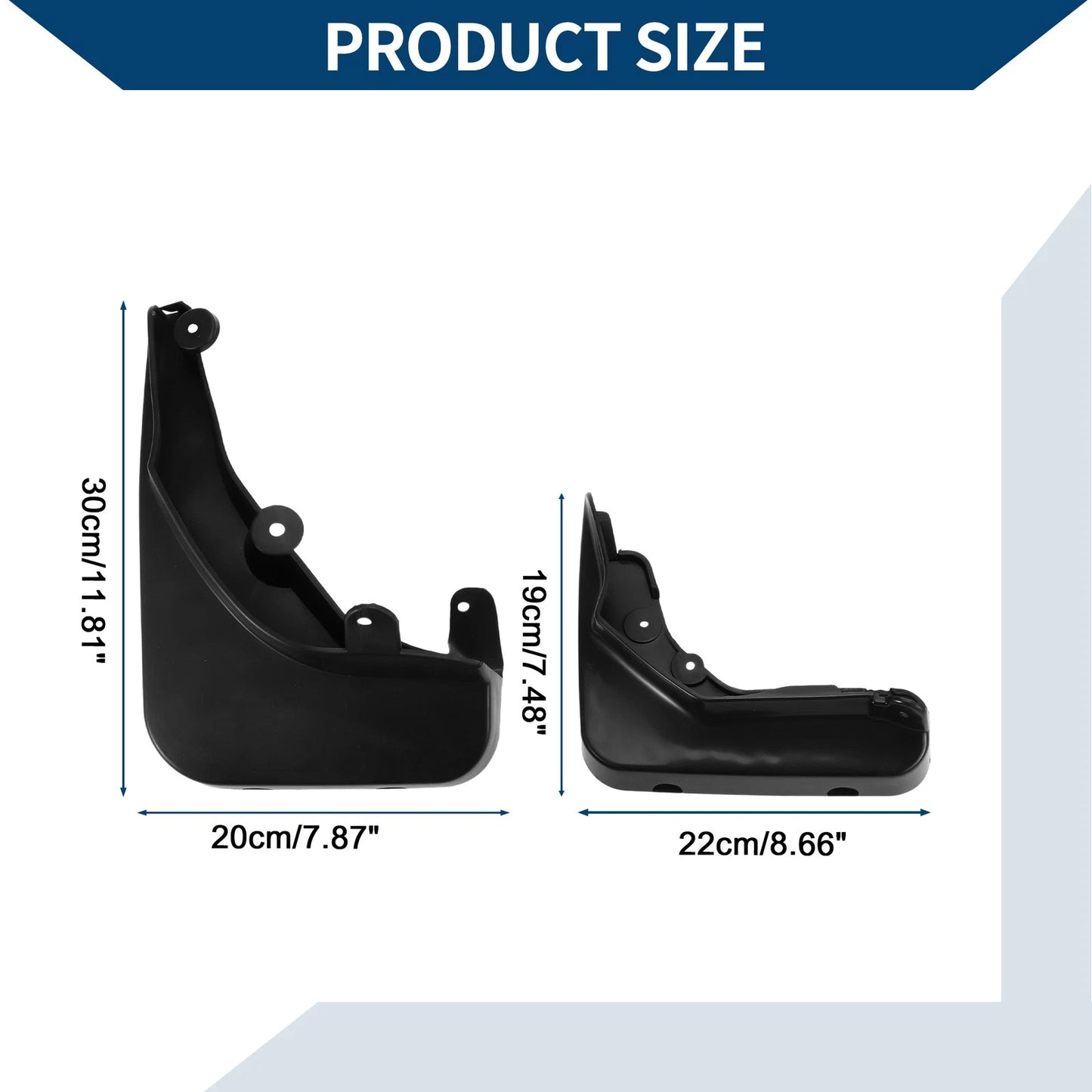 Mud Flaps Splash Guards 1 Set for Mercedes-Benz E Class (2014-2015)