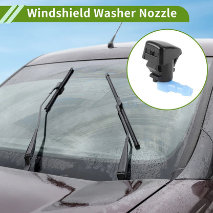 Windshield Washer Nozzle w/ Hose Connector 1 x Set for Toyota