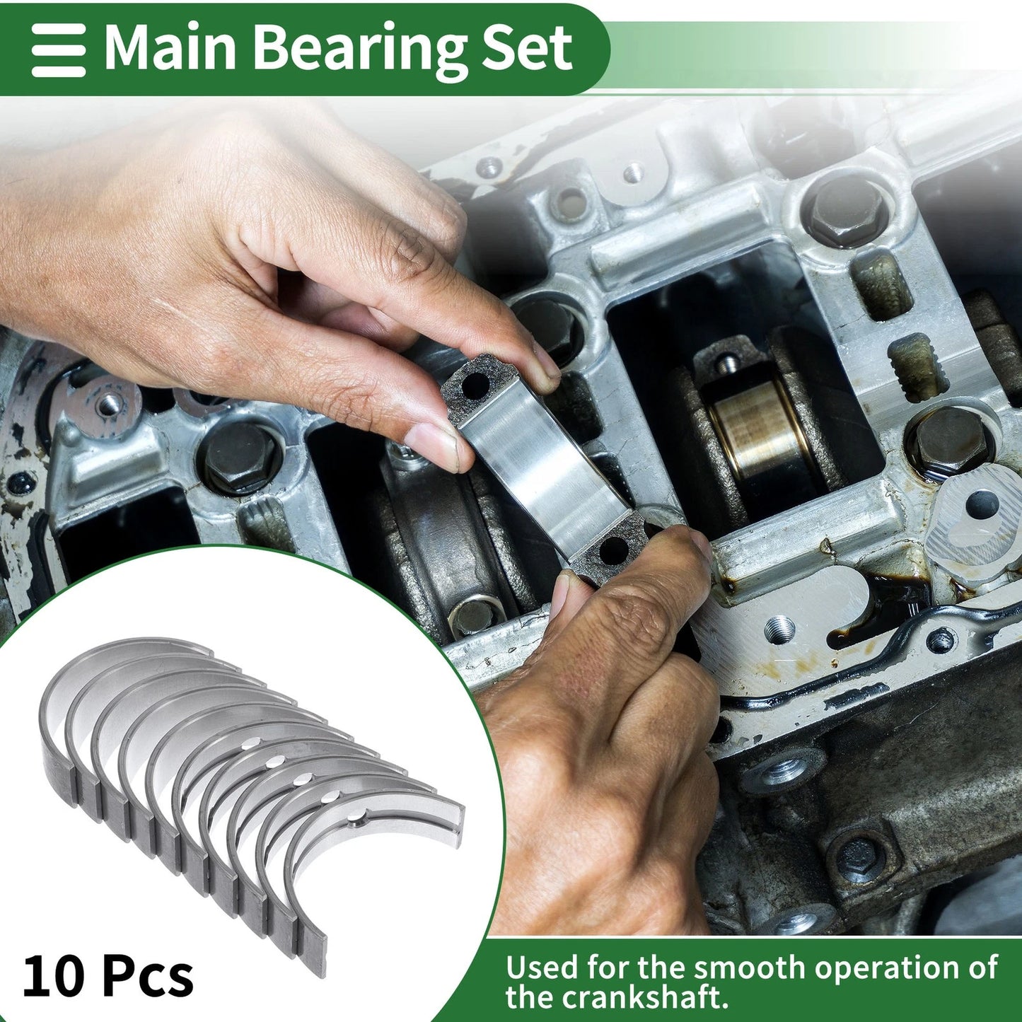 Main Bearing Set for Toyota Auris (2015–2018)