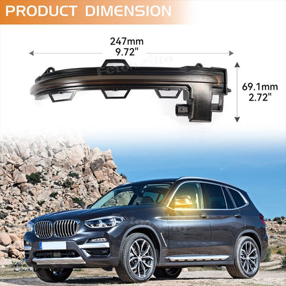 2x Dynamic LED Side Mirror Turn Signal for BMW X3 G01 X4 G02 X5 G05 X6 G06
