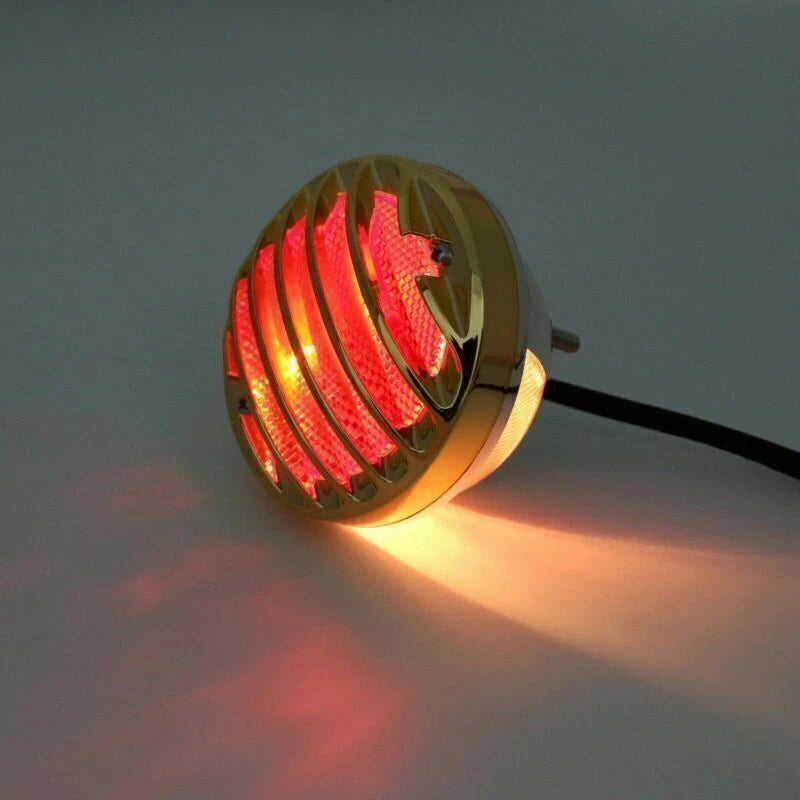 Gold Round Motorcycle Tail Light for Bob Chopper Rat