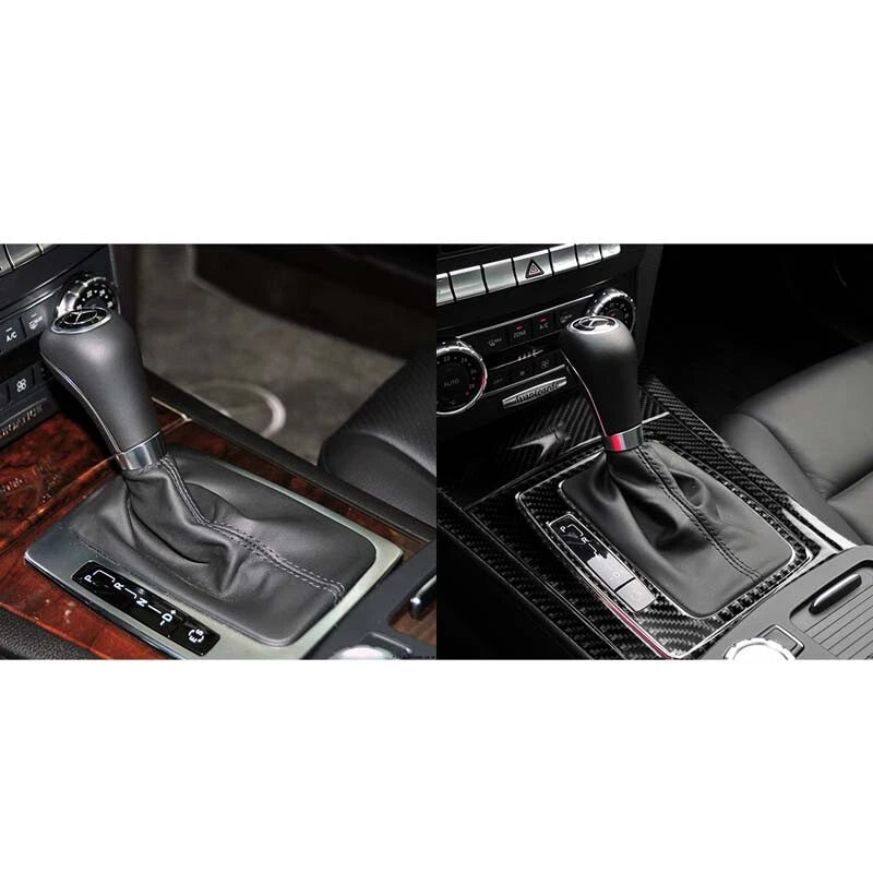 Carbon Fiber Center Console Gear Shift Cover Trim For Benz C-Class W204 07-13