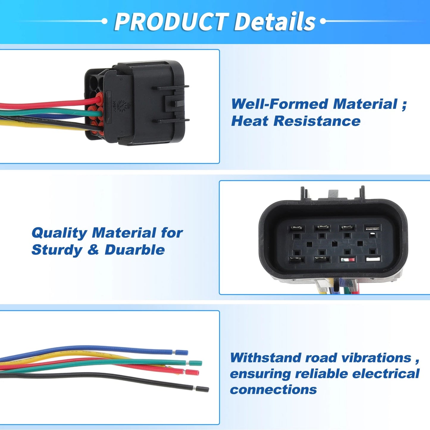 Male & Female Headlights Connector Harness Wire  for Chevy Silverado