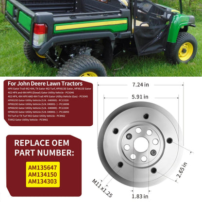Rear Brake Disc Rotor Hub for John Deere Gator HPX615E HPX815E (2008–2012)
