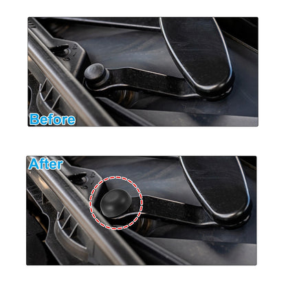 Windshield Wiper Arm Nut Cover for Ford Edge 2007-2014 (2 x Black Caps)