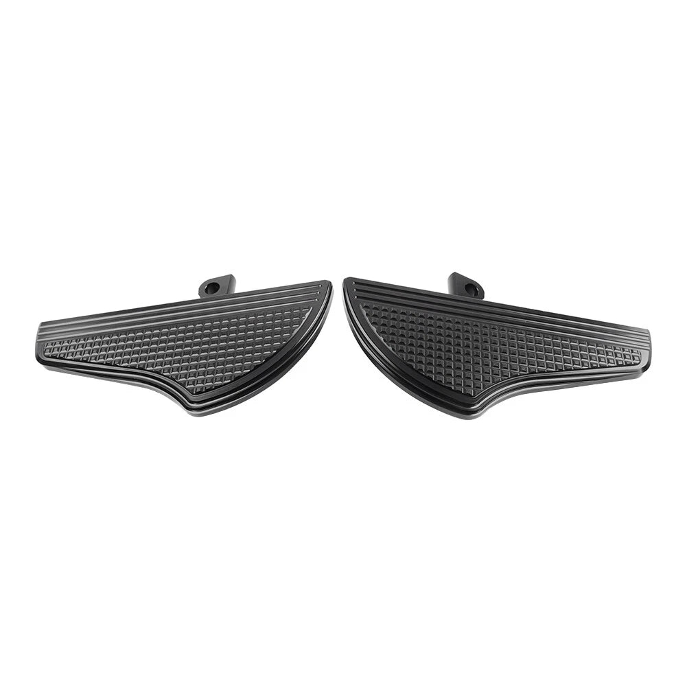 Black Footpeg Mini Floorboards for Harley Sportster Softail Touring (2004-2023)