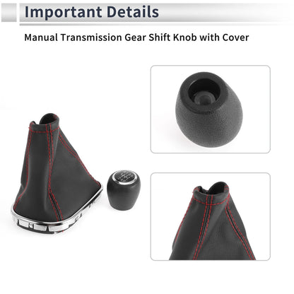 6 Speed Gear Shifter Knob with Cover for Chevrolet Cruze (2010-2015) Leather