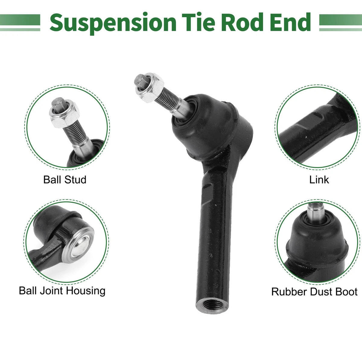 8pcs Front Suspension Kit Tie Rod End Sway Bar Link Ball for Volkswagen Routan