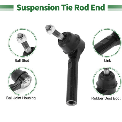 8pcs Front Suspension Kit Tie Rod End Sway Bar Link Ball for Volkswagen Routan