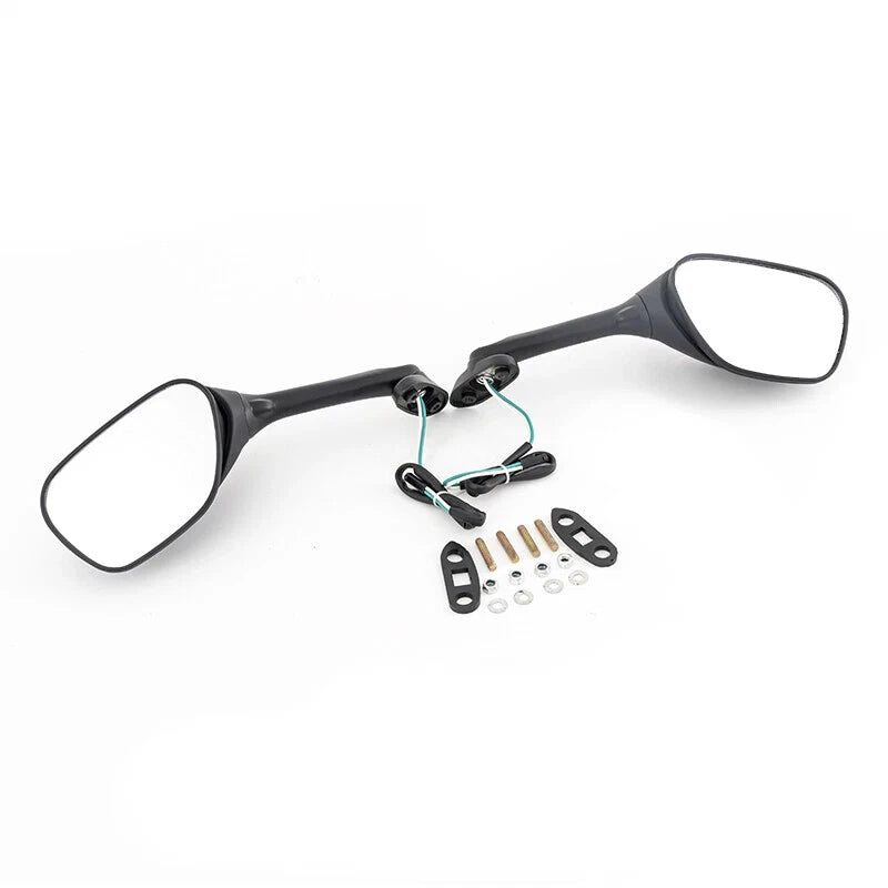Black Rearview Side Mirrors for GSXR600/750 2006-2023 & GSXR1000 2005-2016 (2x)