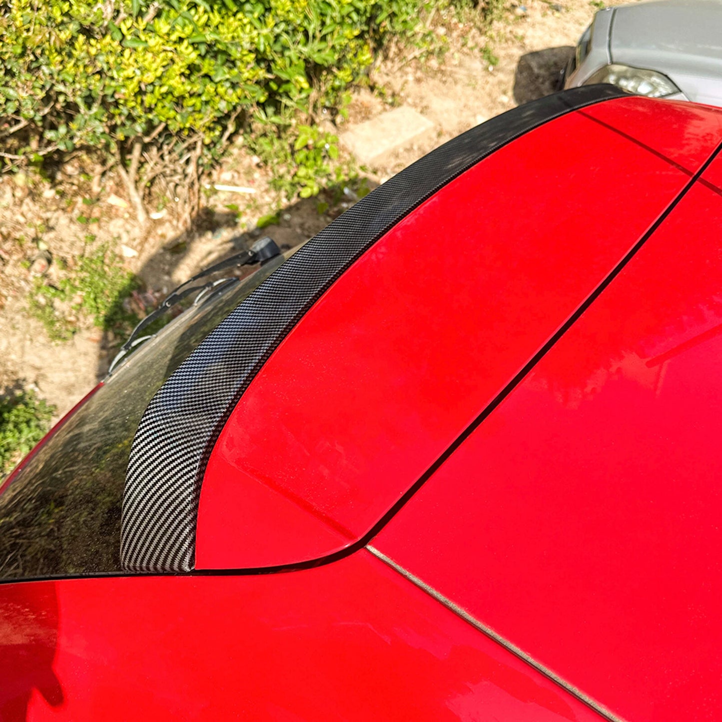 1x Carbon Look Rear Boot Spoiler Lip for VW Polo 6R/6C GTI (2009-2017)