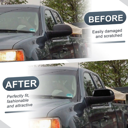 1 Set Rearview Mirror Cover Cap Gloss Black for Chevrolet Avalanche, GMC
