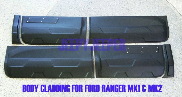 Matte Black Body Cladding for Ford Ranger PX PX2 Double Cab (2012-2018)