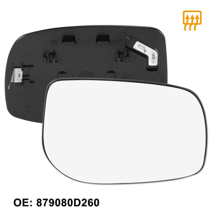 Right Side Heated Mirror Glass w/ Backing Plate for Toyota Yaris (2006-2011)