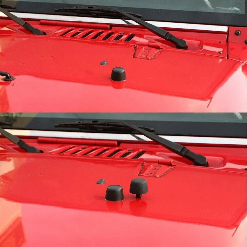 Rubber Hood Bumper Stop Cushions for 2007-2017 Jeep Wrangler JK