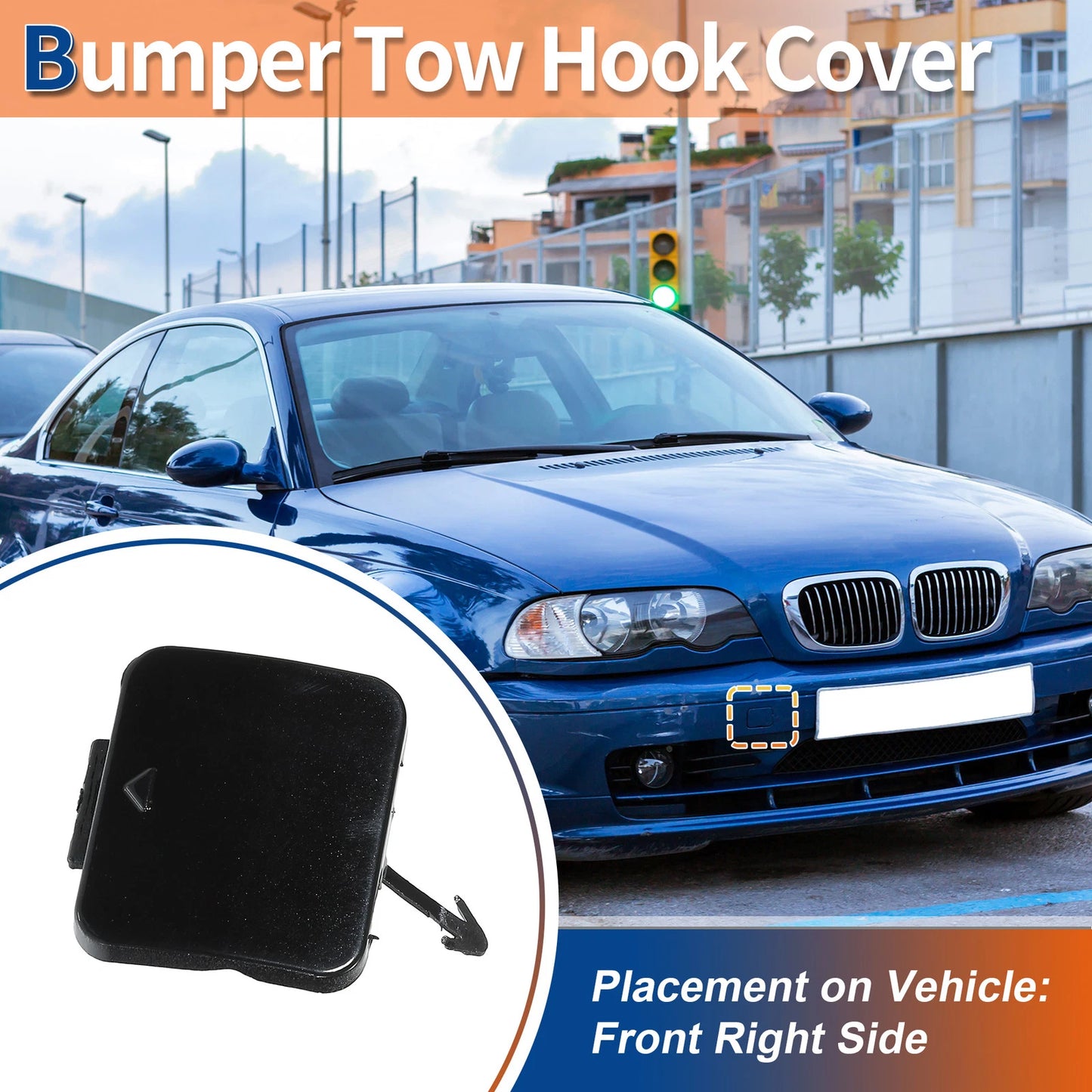 Front Tow Hook Cover for BMW 525i 528i 530i (2001-2007)