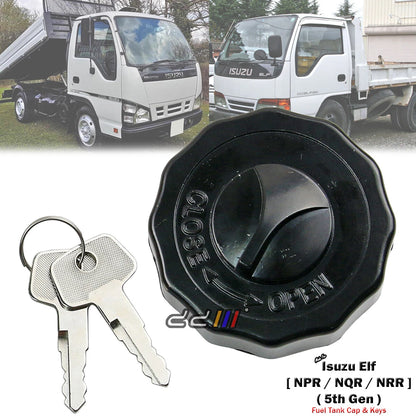 Gas Fuel Tank Cap + Key Lock for Isuzu Elf Truck NPR NQR NKR NHR (1994-2007)