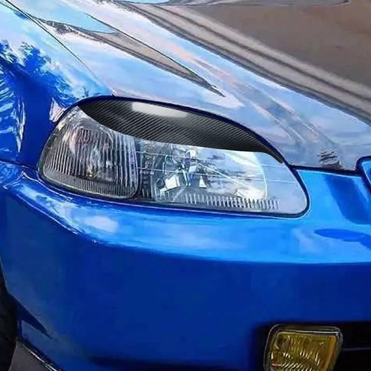 Fog Light Eyebrow Trim for 1999-2000 Honda Civic EK9 EK3 (1999-2000)